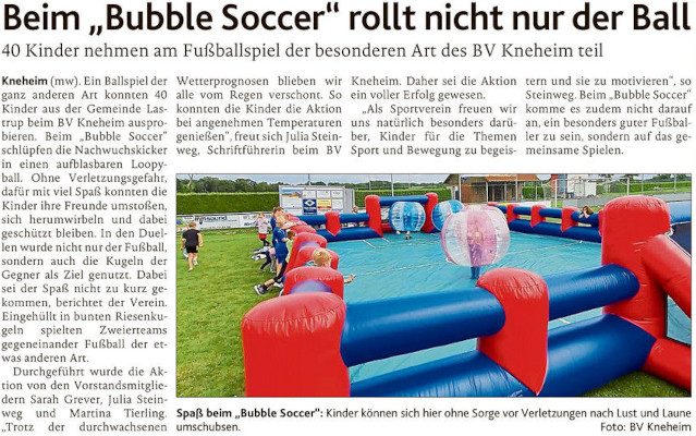 Ferienpassaktion Bubble Soccer (MT 26.07.2023)