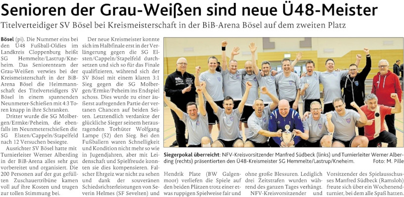 Ü48 gewinnen Kreismeisterschaft (MT 19.03.2024)